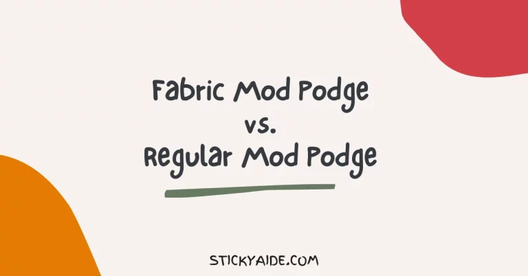 Fabric Mod Podge vs. Regular Mod Podge 