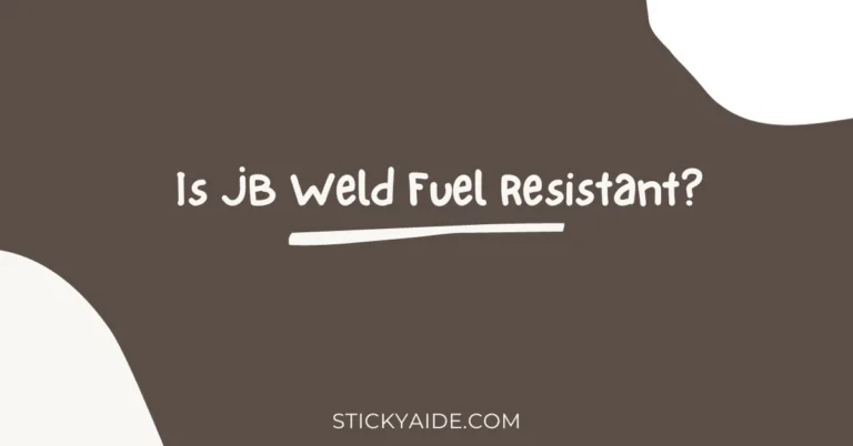 Is JB Weld Fuel Resistant?