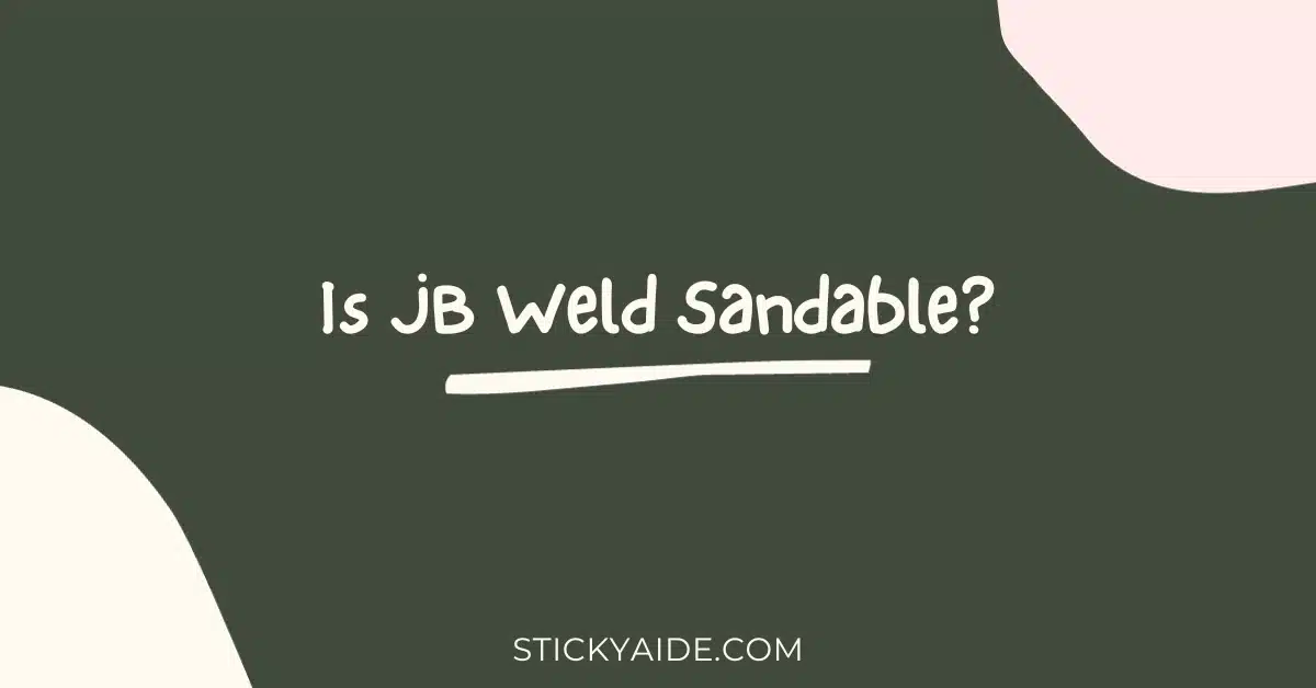 Is JB Weld Sandable