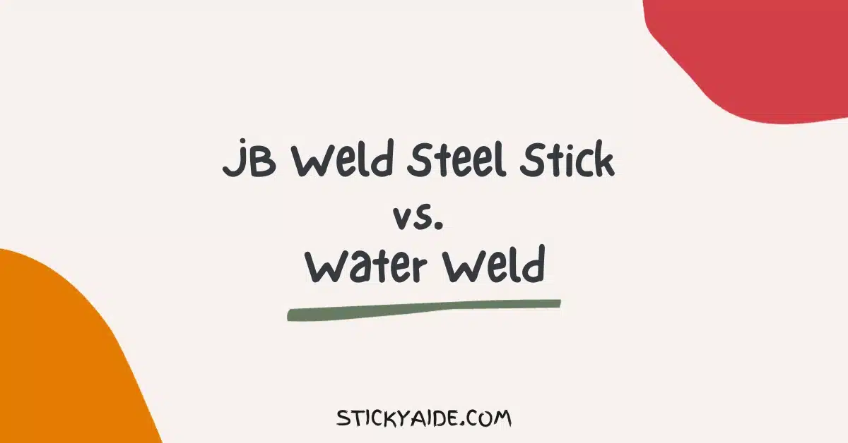 JB Weld Steel Stick vs Water Weld