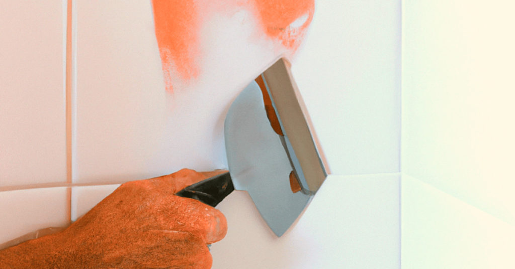 Removing Adhesive from Shower Wall by Putty Knife