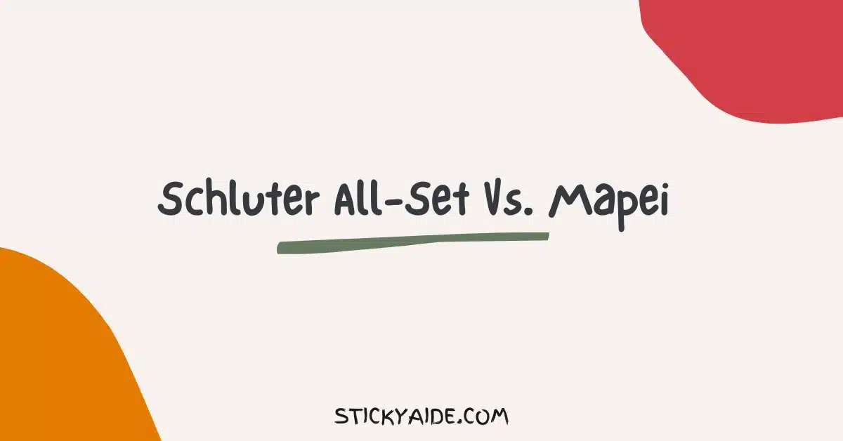 Schluter All-Set Vs Mapei