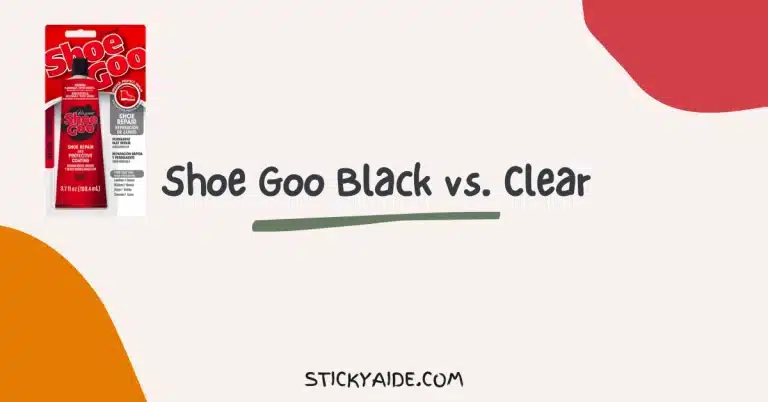Shoe Goo Black vs. Clear