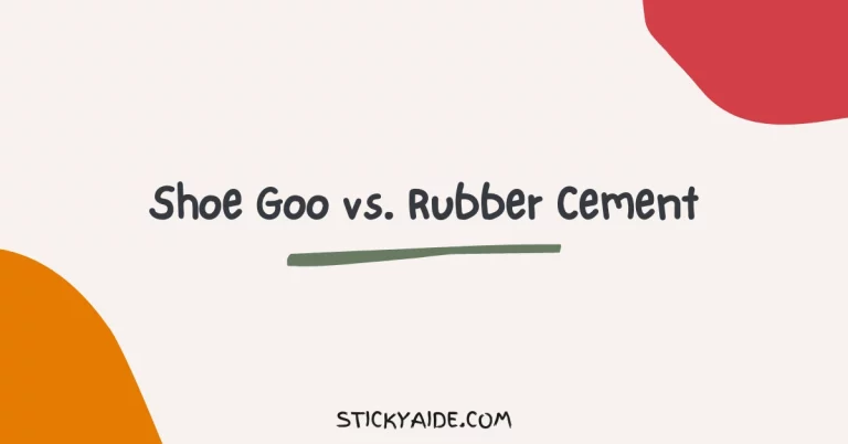 Shoe Goo vs. Rubber Cement