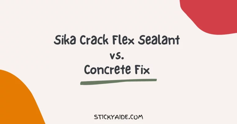 Sika Crack Flex Sealant vs. Concrete Fix