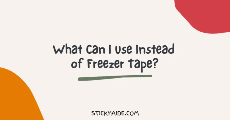 What Can I Use Instead of Freezer Tape?
